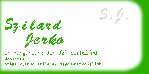 szilard jerko business card